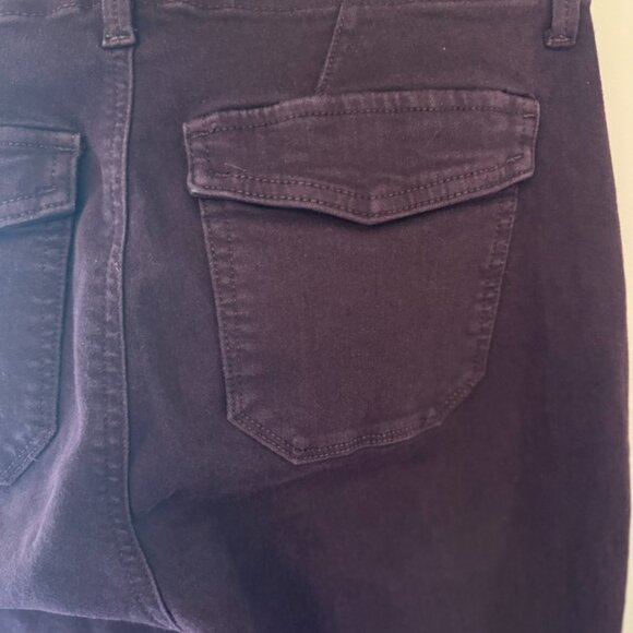 PAIGE Maysile Cropped Jogger Pants Womens Size 27 Vintage Black Cherry Ankle - Picture 10 of 12